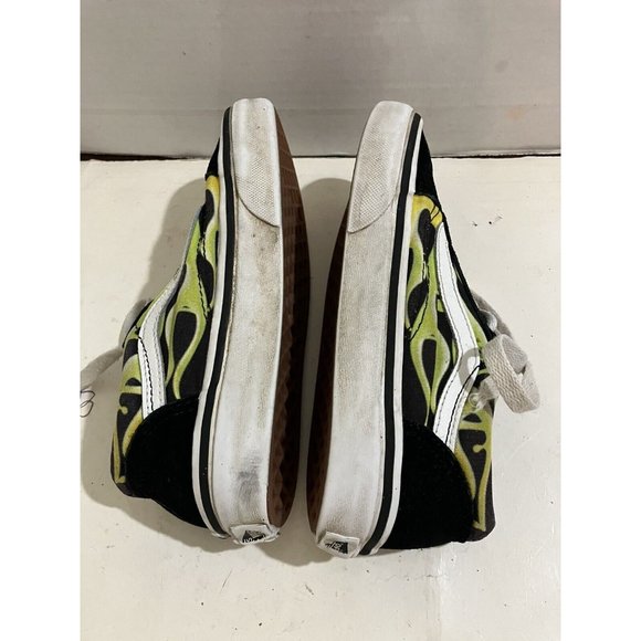 VANS Old Skool  Kids size  13.5  Black Suede  Flame Skate sneakers Shoes - Picture 6 of 8